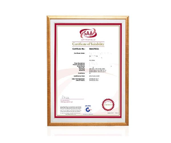 Certificate of Suitability
